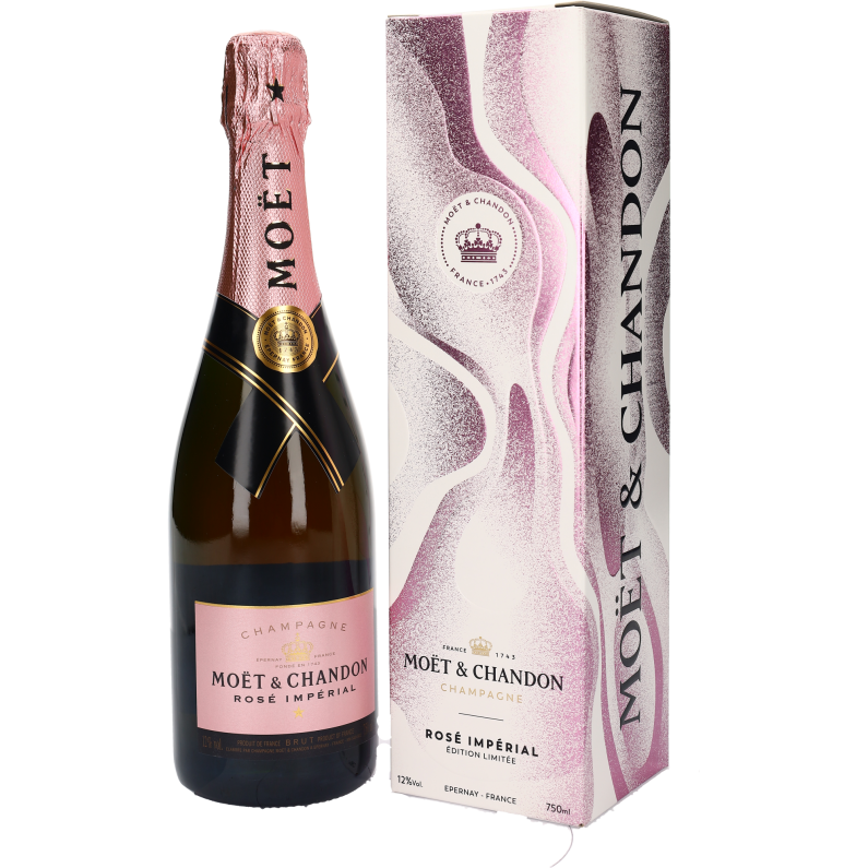 Champagne Moet & Chandon Brut Imperial Rose End of Year 2023 Limited Edition in Giftbox