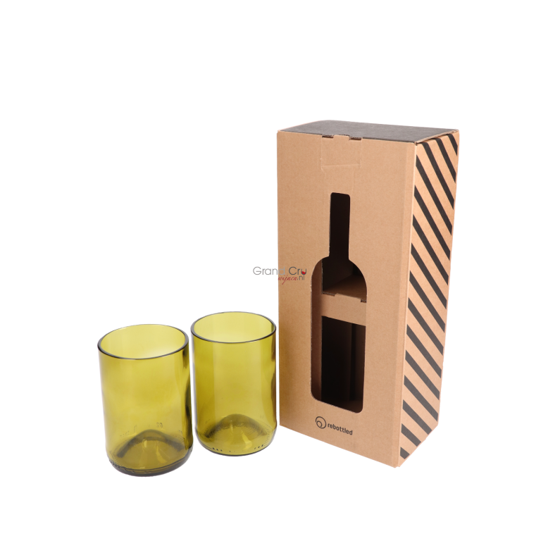 Rebottled Tumbler 2-Pack Amber Glazen