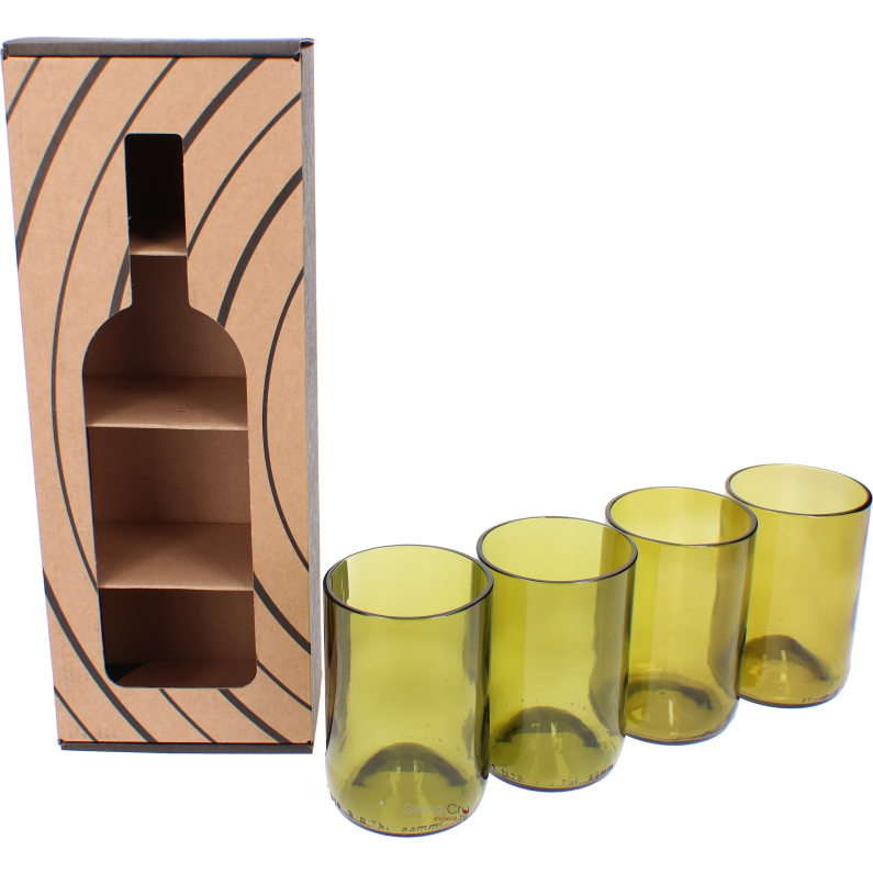 Rebottled Tumbler 4-Pack Amber