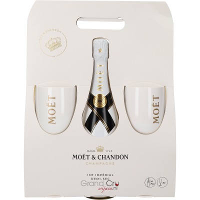 Champagne Moet Chandon Ice Imperial geschenkdoos met 2 glazen