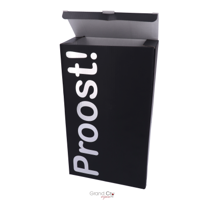 Wijndoos Proost Zwart voor 2 flessen