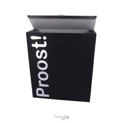 Wijndoos Proost Zwart voor 3 flessen