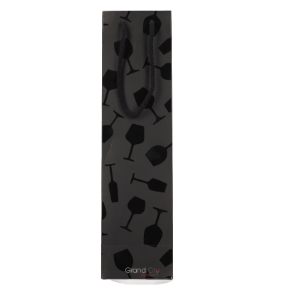 Wijnflestas Zwart Wijnglas