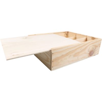 Schuifkist voor 4 flessen