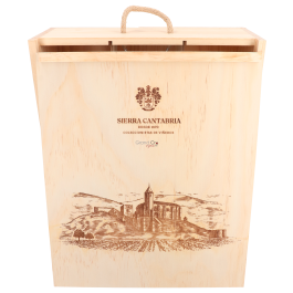 Luxe houten schuifkist 3-vaks van Sierra Cantabria