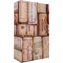 Wijnflesdoos kurk voor 2 flessen (kadoverpakking)